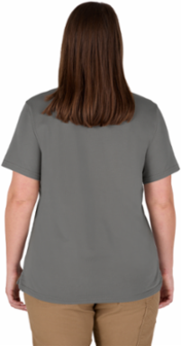 Women's GRIDIRON™ Pocket T-Shirt - Short Sleeve Gray 2X