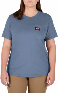 Women's GRIDIRON™ Pocket T-Shirt - Short Sleeve Blue M