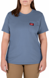 Women's GRIDIRON™ Pocket T-Shirt - Short Sleeve Blue XS