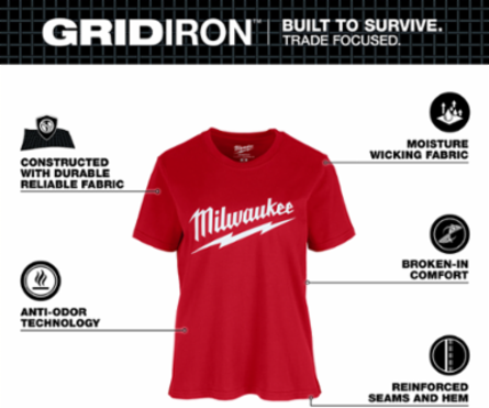Women's GRIDIRON™ Logo Tee - Short Sleeve Red S