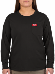 Women's GRIDIRON™ Pocket T-Shirt - Long Sleeve Black S