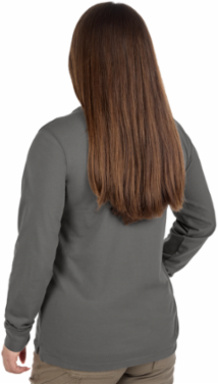 Women's GRIDIRON™ Pocket T-Shirt - Long Sleeve Gray XS