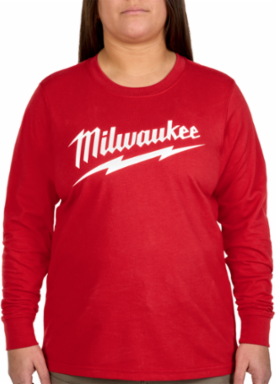 Women's GRIDIRON™ Logo Tee - Long Sleeve Red S