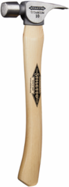 10 oz Titanium Smooth Face Hammer with 14.5 in. Curved Hickory Handle
