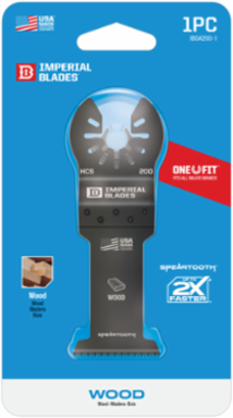 One FitTM 1-3/8 Inch Speartooth Fast Cut Oscillating Saw Blade, HCS