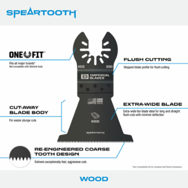 Speartooth 2-1/2 Inch Fast Cut Wood Blade, High Carbon Steel
