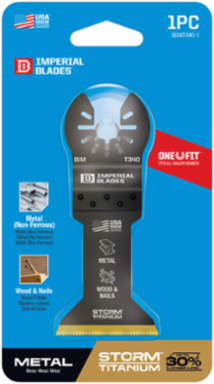 One Fit 1-3/4 Inch Storm Titanium Oscillating Blade, Bi-Metal