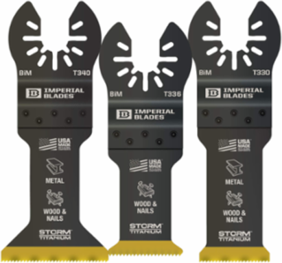 One FitTM Storm Titanium Oscillating Blade Set, 3-Piece (1.75", 1.25", 1.125")
