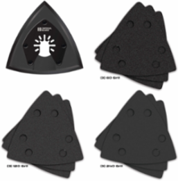 One Fit™ 3-1/2 Inch Oscillating Triangle Sanding Pad + 10PC Sandpaper Variety Pack, Multi-Grade Grit