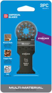 StarlockTM 1-3/8 Inch Bi-Metal Oscillating Blade Set, 3PC