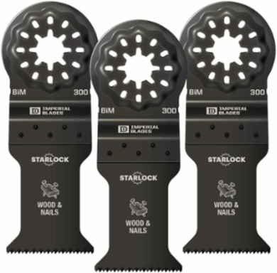 StarlockTM 1-3/8 Inch Bi-Metal Oscillating Blade Set, 3PC