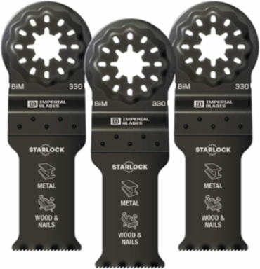 StarlockTM 1-1/8 Inch Bi-Metal Oscillating Saw Blades, 3PC