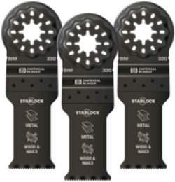 Starlock™ 1-1/8 Inch Bi-Metal Oscillating Saw Blades, 3PC