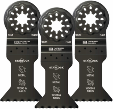 StarlockTM 1-3/4 Inch Bi-Metal Oscillating Multi-Tool Blade, 3PC