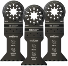 StarlockTM 1-3/4 Inch Bi-Metal Oscillating Multi-Tool Blade, 3PC