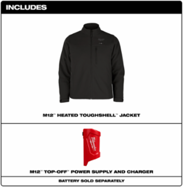 M12 Heated TOUGHSHELL Jacket, 100% Polyester, Medium, 5 Heat Panels