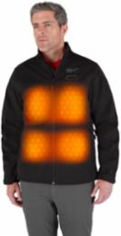 M12 Heated TOUGHSHELL Jacket - Black XL, 5 Heating Panels, 12 Hour Battery Life