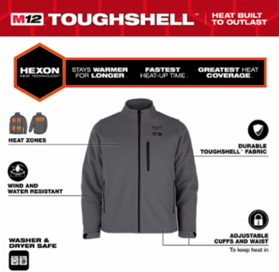 M12 Heated TOUGHSHELL Jacket 2X-Large with HEXON HEAT TECHNOLOGYTM