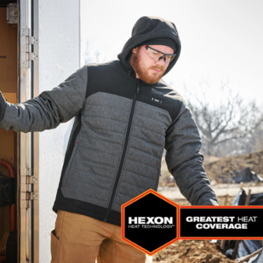 M12 Heated AXIS Jacket - Black 3X, 3 Heating Zones, Water Resistant