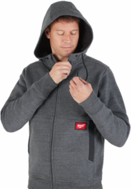 GRIDIRON™ Full-Zip Hoodie - 400GSM Heavyweight Fabric, 3 Pockets, Black, Size 2X