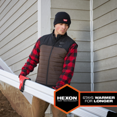 M12 Heated AXIS Vest - Black XL, Insulated, 8 Hour Battery Life, 2 Heat Zones