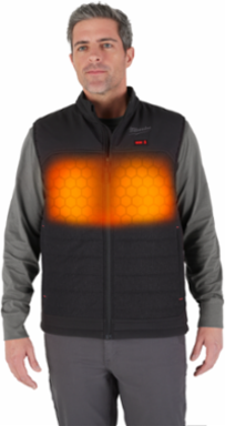 M12 Heated AXIS Vest - Black XL, Insulated, 8 Hour Battery Life, 2 Heat Zones