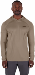 WORKSKIN™ Hooded Sun Shirt - SANDSTONE M