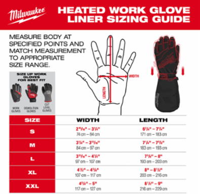 Heated Work Glove Liners - Black M