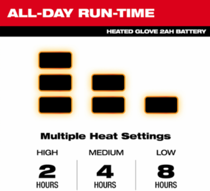 Heated Work Glove Liners - Black XL