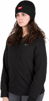 Rib-Knit Cuffed Beanie - Black, 100% Acrylic, Insulated, One Size Fits Most