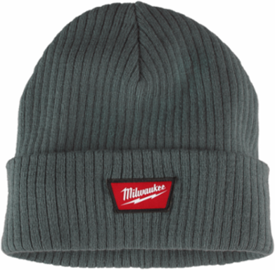 Rib-Knit Cuffed Beanie - Green, 100% Acrylic, 2-Layer Insulated, One Size Fits Most