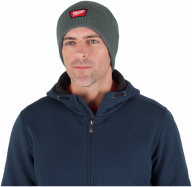 Rib-Knit Cuffed Beanie - Green, 100% Acrylic, 2-Layer Insulated, One Size Fits Most