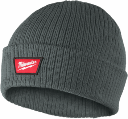 Rib-Knit Cuffed Beanie - Green, 100% Acrylic, 2-Layer Insulated, One Size Fits Most
