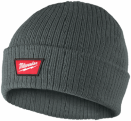 Rib-Knit Cuffed Beanie - Green, 100% Acrylic, 2-Layer Insulated, One Size Fits Most