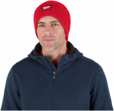 Rib-Knit Cuffed Beanie, One Size Fits Most, 100% Acrylic