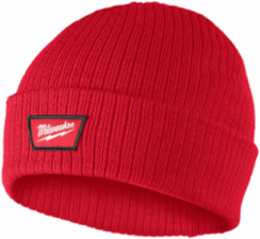 Rib-Knit Cuffed Beanie, One Size Fits Most, 100% Acrylic