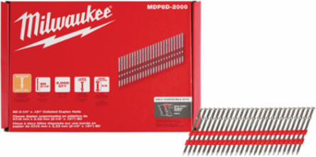 Milwaukee® 8D 2-1/4” x .131” Collated Duplex Nails