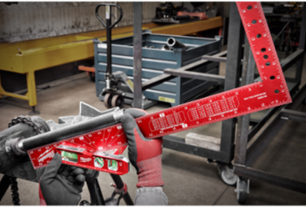 16 Inch x 24 Inch Anodized Aluminum Framing Square, High Visibility Markings