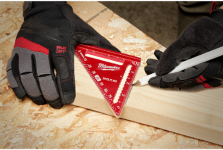 4-1/2 Inch Trim Square, Aluminum, High Visibility Laser Etched Markings