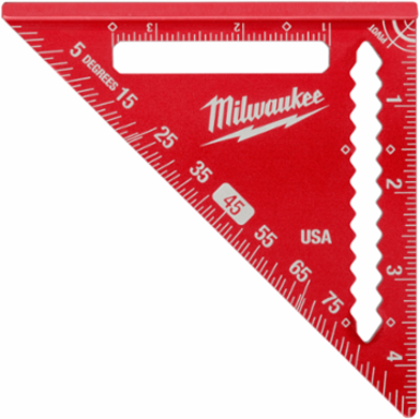 4-1/2 Inch Trim Square, Aluminum, High Visibility Laser Etched Markings
