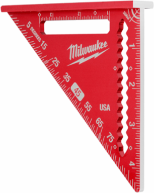 4-1/2 Inch Trim Square, Aluminum, High Visibility Laser Etched Markings