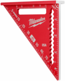 4-1/2 Inch Trim Square, Aluminum, High Visibility Laser Etched Markings