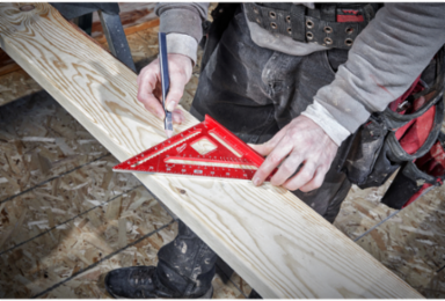 7 Inch Rafter Square, Aluminum with Scribe Notches 1-6 Inch