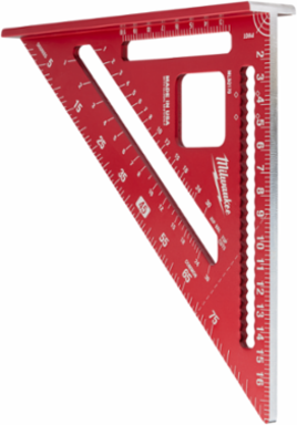 180 mm Rafter Square, Extruded Aluminum, 7.25 Inch Length, Scribe Notches 25 mm to 145 mm