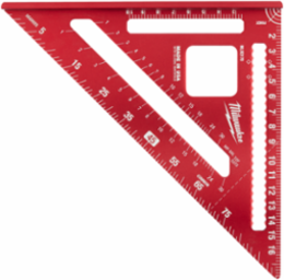 180 mm Rafter Square, Extruded Aluminum, 7.25 Inch Length, Scribe Notches 25 mm to 145 mm