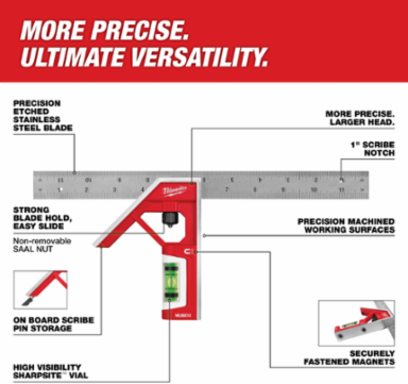 12" Magnetic Combination Square