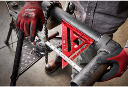 7 Inch Magnetic Rafter Square with Rare Earth Magnets & High Visibility Markings