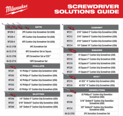 #2 Square 4 Inch Cushion Grip Screwdriver - Precision Control, High Strength Boron Steel