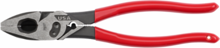 9 Inch Lineman's Dipped Grip Pliers, Crimper & Bolt Cutter, Steel