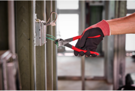 8 Inch Diagonal Cutting Pliers - Durable Steel, Tether Ready, Laser Hardened Edge
